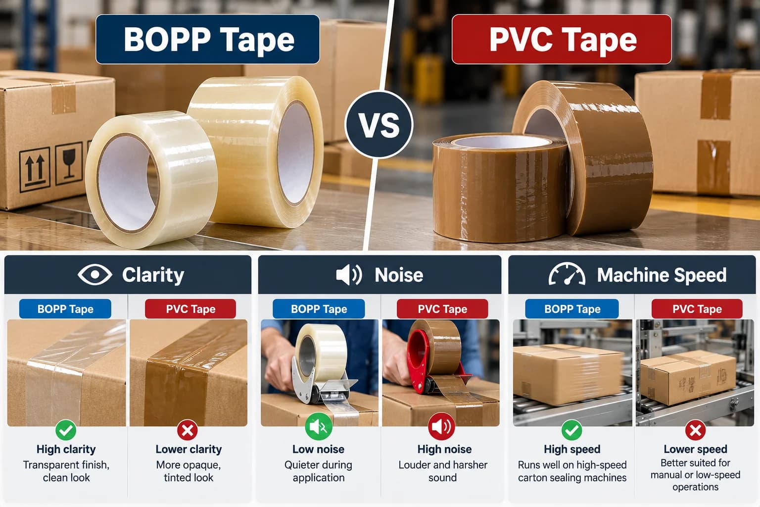 BOPP vs PVC Tape