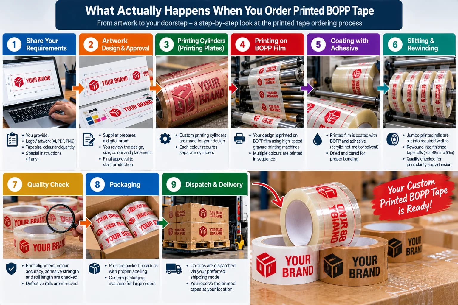 printed bopp tape